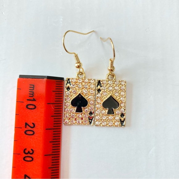 BNWT Ace of Spades Earrings - Funky Hip-Hop House Festival - Trendy and Uniqe - Picture 7 of 11